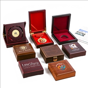 Custom Engraved Wooden Medal Display Box